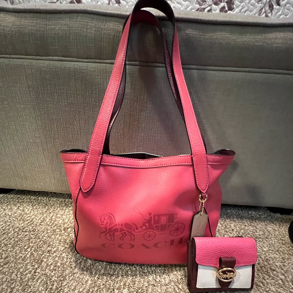 Coach handbag with wallet